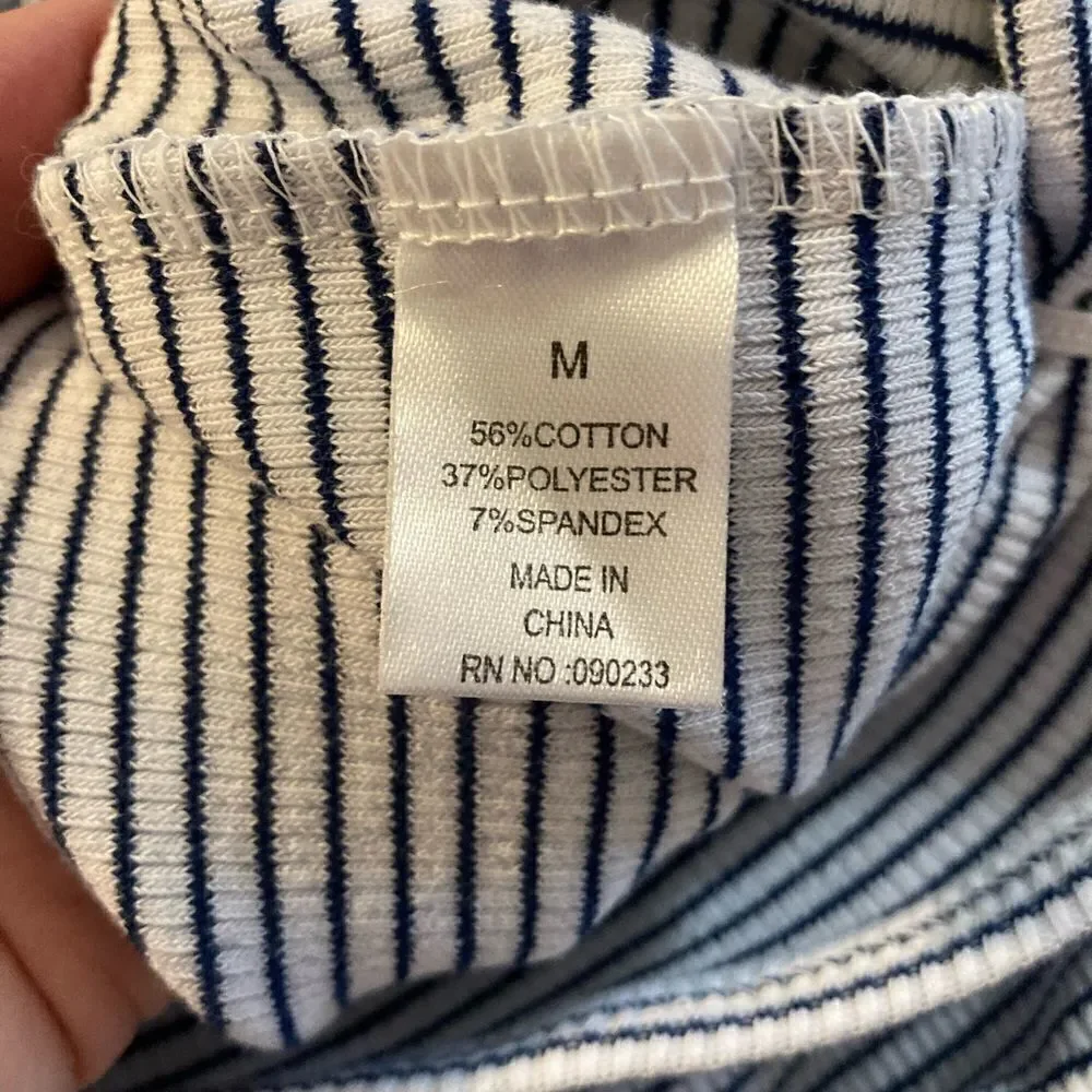 PacSun Tube Top | M | Blue & White Stripes - Picture 8 of 9